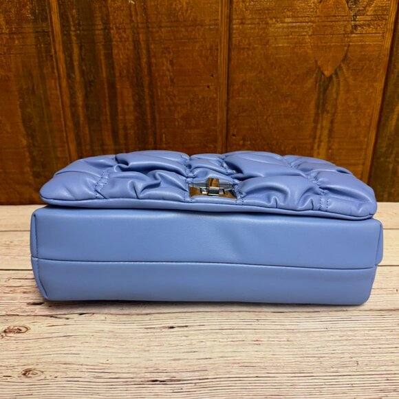 I.N.C. INTERNATIONAL CONCEPTS Soft Ajae Ruched Small Shoulder Bag – Peri Blue - Picture 3 of 5